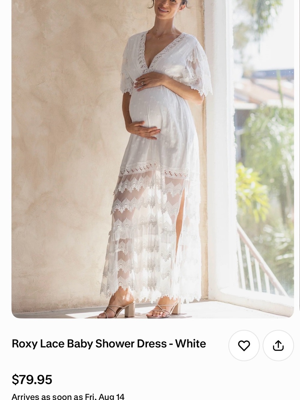 Angel Maternity Lace and eyelet Maxi Dress